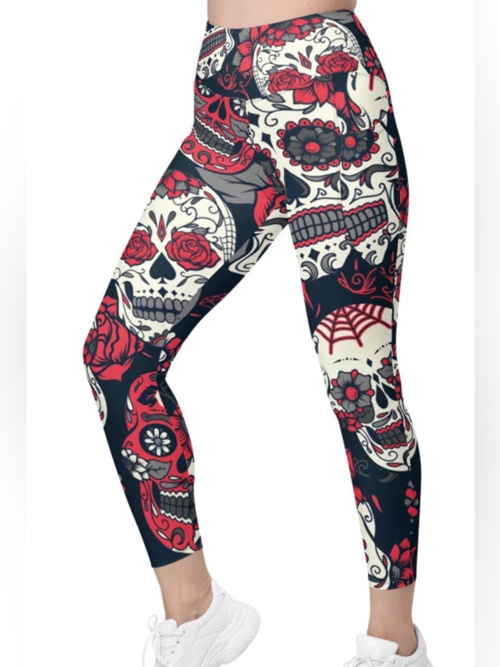 Gear Bunch | Pink Sugar Skull Print Leggings